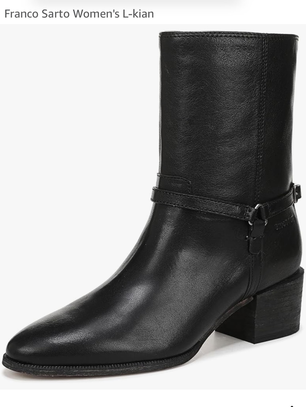 BNIB Franco Sarto Kian Leather Ankle Boot - Black , Sz 11